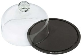 Τυριέρα Με Καπάκι 73.053685 Φ23x15,5cm Clear-Black Zassenhaus Ξύλο,Γυαλί