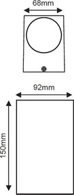 Σποτ Εξωτερικού Χώρου Aca Vita LG2204GU10R Rust
