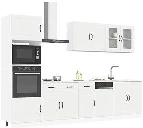 vidaXL Σετ ντουλαπιών κουζίνας 7 τεμαχίων &quot;Kalmar&quot; Λευκό μηχανικό ξύλο