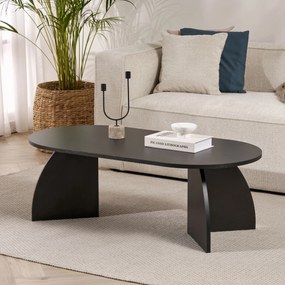 Coffee Table Melina - Wood Black Wood Black