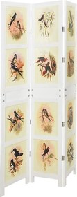 vidaXL Ρομδιβίδερ Πάνελ Λευκό 106 x 165 εκ. MDF
