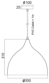 Φωτιστικό οροφής Norma-Διάμετρος 35 εκ.