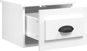 vidaXL Κομοδίνο Επιτοίχιο Λευκό 41,5 x 36 x 28 εκ.