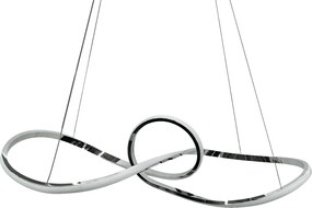 LED Κρεμαστό Φωτιστικό Marco Chrome 42W Ασημί