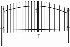 vidaXL Πόρτα Περίφραξης Διπλή με Λόγχες 300 x 150 εκ.