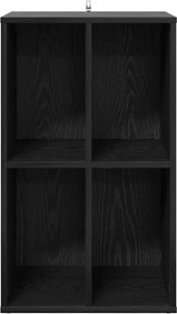 vidaXL Ντουλάπι δίσκων βινυλίου Μαύρη Δρυς 44,5 x 36,5 x 74,5 εκ