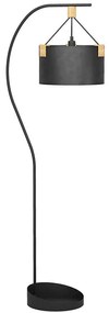 Φωτιστικό Δαπέδου Potosi 39947 68,5x40x187cm 1xE27 40W Black-Brown Eglo Steel,Wood,Paper