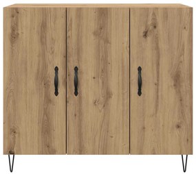 vidaXL Πλαϊνό γραφείο artisan δρυς 90 x 34 x 80 εκ. Επεξεργασμένο ξύλο
