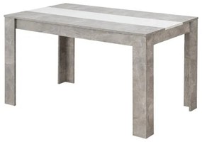 Τραπέζι Τραπεζαρίας Domus 135 Γκρί Concrete - Λευκό 135x80.5x74.5 εκ.