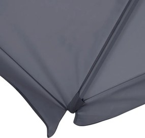 Ομπρέλα κήπου Zola Megapap αλουμινίου χρώμα ανθρακί 2x3m.