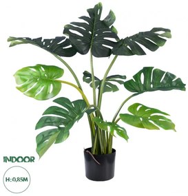 Artificial Garden MONSTERA 20001 Τεχνητό Διακοσμητικό Φυτό Μονστέρα Υ85cm  Globostar 20001 Πράσινο