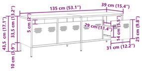 ΈΠΙΠΛΟ ΤΗΛΕΟΡΑΣΗΣ ΑΝΘΡΑΚΙ 135X39X43,5 ΕΚ. ΑΤΣΑΛΙ ΨΥΧΡΗΣ ΈΛΑΣΗΣ 851306