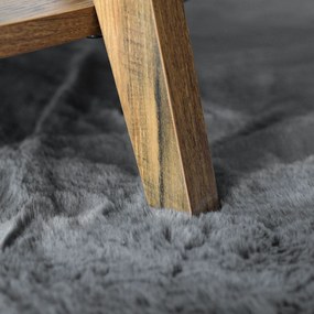 Xαλί Διαδρόμου Γούνινο (80x150) Ravelia Fluffy Dark Grey