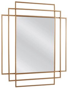 Καθρέπτης Τοίχου ArteLibre AULE Χρυσό Μέταλλο/Γυαλί 80x1.5x65cm-14790028