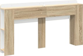 vidaXL Κρεβάτι με Κεφαλάρι με αποθήκευση Sonoma Δρυς