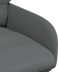 vidaXL Γυριστές καρέκλες φαγητού 2 pcs Τεχνητό Δέρμα Γκρι