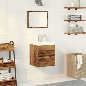 vidaXL Ντουλάπα Νεροχύτη Μαύρη δρυς 41 x 39 x 62 εκ Επεξεργασμένο ξύλο