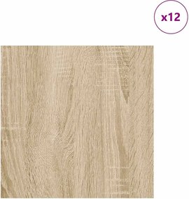 vidaXL Διακοσμητικά Πάνελ 12 pcs Δρύς Sonoma 30 x 30 x 0.27 εκ.