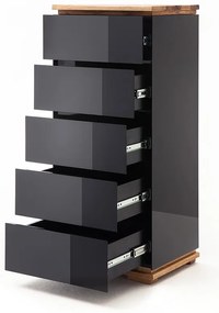Μπουφές Μαύρη Λάκα 51x115x40