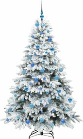 vidaXL Τεχνητό Χριστουγεννιάτικο Δέντρο Λευκό 180 cm ΠΕ και PVC