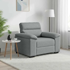 vidaXL Καθίσμα Σαλονιού Ανοιχτό γκρι 100 cm Ύφασμα