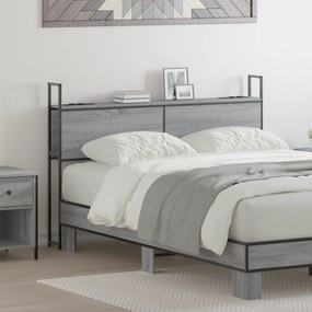 vidaXL Κεφαλάρι Αποθήκης Γκρι sonoma 135 cm Επεξεργασμένο ξύλο