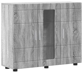 vidaXL Πλαϊνό γραφείο με ράφι με πόρτα Γκρι sonoma 55.5 x 29 x 100 εκ