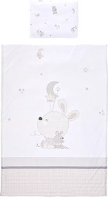 BEDDING SET 3  PIECES LITTLE RABBITS GREY