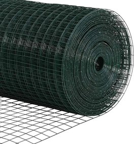 vidaXL Συγκολλητός φράχτης από σύρμα Πράσινο