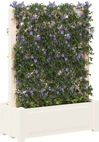 vidaXL Μεγάλη Γλάστρα με Δίχτυ Λευκό 99,5 x 43 x 133,5 cm PP