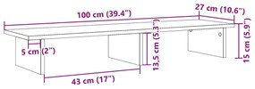 ΒΑΣΗ ΟΘΟΝΗΣ ΌΨΗ ΠΑΛΑΙΟΥ ΞΥΛΟΥ 100X27X15 ΕΚ. ΑΠΟ ΕΠΕΞ. ΞΥΛΟ 854713