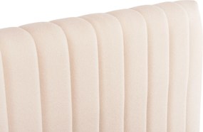 ΚΡEΒΑΤΙ ΔΙΠΛΟ LUTHER HM717 ΜΠΕΖ ΥΦΑΣΜΑ ΓΙΑ ΣΤΡΩΜΑ 160x200εκ.