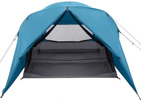 vidaXL Σκηνή Dome 4 Ατόμων με στέγη Μπλε 455 x 252 x 178 εκ
