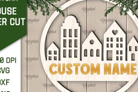 Intra απο ξύλο plywood 3mm-4mm πάχος 3D ξύλινου σπιτιού Δίασταση 6x6 cm INTRAFABR-107559903