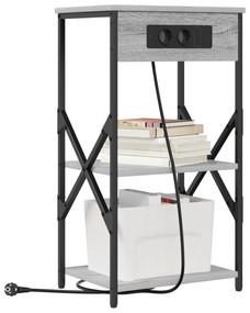 vidaXL Κομοδίνο Γκρι sonoma 41 x 31 x 76 εκ. Επεξεργασμένο ξύλο
