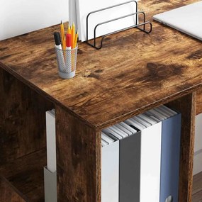 vidaXL Γραφείο Καπνιστό Δρύς 130 x 50,5 x 75 cm Επεξεργασμένο Ξύλο