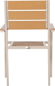 ΠΟΛΥΘΡΟΝΑ ΑΛΟΥΜΙΝΙΟΥ SAGA HM5981.04 ΣΑΜΠΑΝΙ-POLYWOOD ΣΕ ΦΥΣΙΚΟ 55x55x86Υεκ.