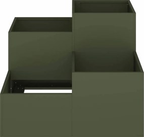 vidaXL Γλάστρα Κήπου Λαδί 80 x 80 x 60 εκ. Ατσάλι