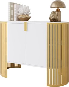 Μπουφές Fikoli III-Λευκό - Χρυσό