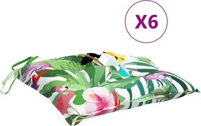 vidaXL Μαξιλάρια Καρέκλας 6 τεμ. Πολύχρωμα 50 x 50 x 7 εκ. Υφασμάτινα