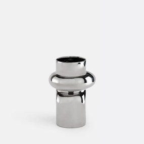 Βάζο από μεταλλιζέ γυαλί, ύψος 20 cm, ORLYA