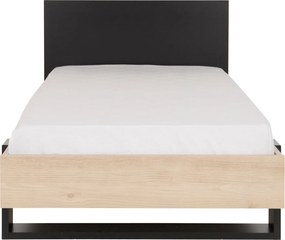 Duplex Κρεβάτι Μονό 100x204εκ. ( για στρώμα 90x200εκ.)  Black/Natural Chestnut