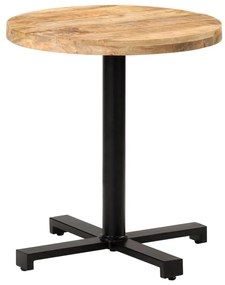 Τραπέζι Bistro Στρογγυλό Ø70 x 75 εκ. Ακατέργαστο Ξύλο Μάνγκο