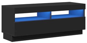 vidaXL Έπιπλο Τηλεόρασης με Φωτισμό LED Μαύρο 100 x 35 x 40 εκ.