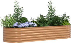 vidaXL Ανεβασμένο Κρεβάτι Καφέ 240 x 80 x 44 cm Ατσάλι