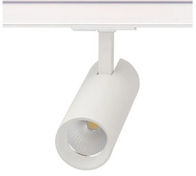 SAND WHITE LED TRACK LUMINAIRE 10W 3000K 1-PHASE 36° 1000LM 230V AC Ra80 Φ55*153MM 5YRS ACA SOLINE1030W2