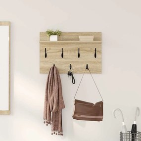 vidaXL Τοίχου Κρεμάστρα Sonoma Δρυς 60 x 40 x 12 cm Επεξεργασμένο ξύλο