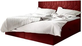 Επενδυμένο κρεβάτι Box 5-Kokkino-180 x 200