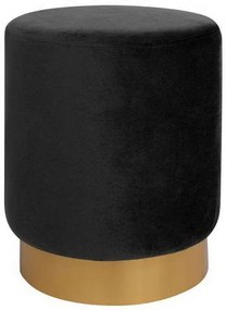 Σκαμπό Levy HM8408.04 Μαύρο-Χρυσό Φ35x43cm Ύφασμα