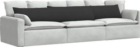 vidaXL Μαξιλάρι Καναπέ 2 pcs Μαύρο 200 x 40 εκ. ύφασμα
